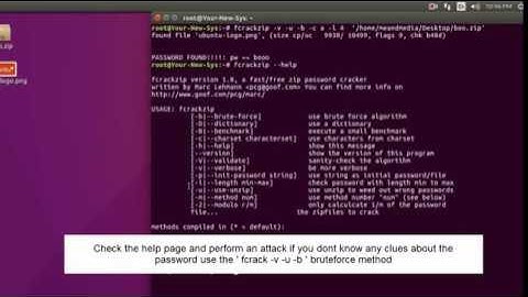 How to Unlock ZIP file using fcrackzip