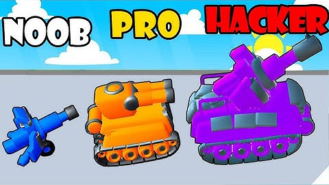 NOOB vs PRO vs HACKER - Merge Tanks Army Clash | Gameplay Walkthrough (Android,iOS)