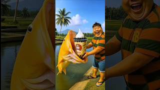 IKAN MAS JUMBO MINUM BOBA, mukbang makanan jadi GENDUT🤣