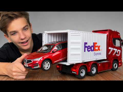 5 Detailed 1:18 Cars Delivered in a Shipping Container | ASMR