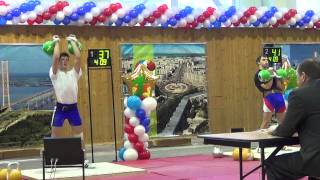 Russian championship un 18 long cycle 24 kg kettlebells kategory 68 kg Andrianov Bogdan - 1st place