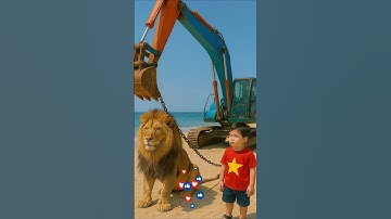 Học con vật cùng máy xúc #mayxuc #excavator #mayxucxinhgai