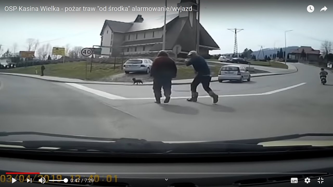 OSP Kasina Wielka - pożar traw 