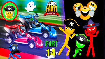 Stickman Party   Gameplay Part 14 Random Funny MiniGames, 1 2 3 4 Plyer Free New Update Adventure