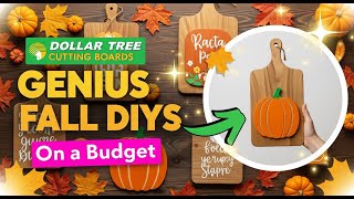 Dollar Tree Cutting Boards  Genius Fall DIYs You Can Make on a Budget #dollartreediy #falldecor