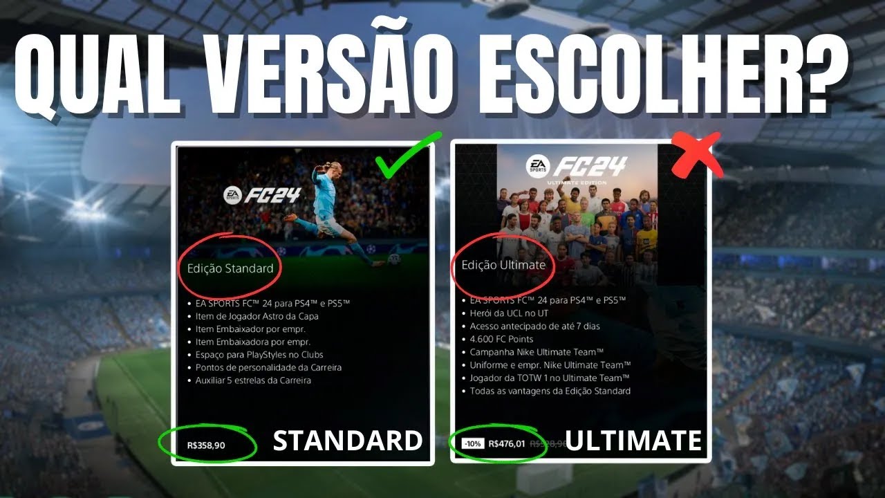 ❌NÃO COMETA ESSE ERRO AO ESCOLHER QUAL VERSÃO COMPRAR DO EA SPORTS FC 24 