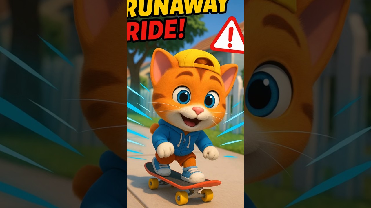 Milo’s Runaway Skateboard Ride!  | Pawsy Family | Animation for Kids