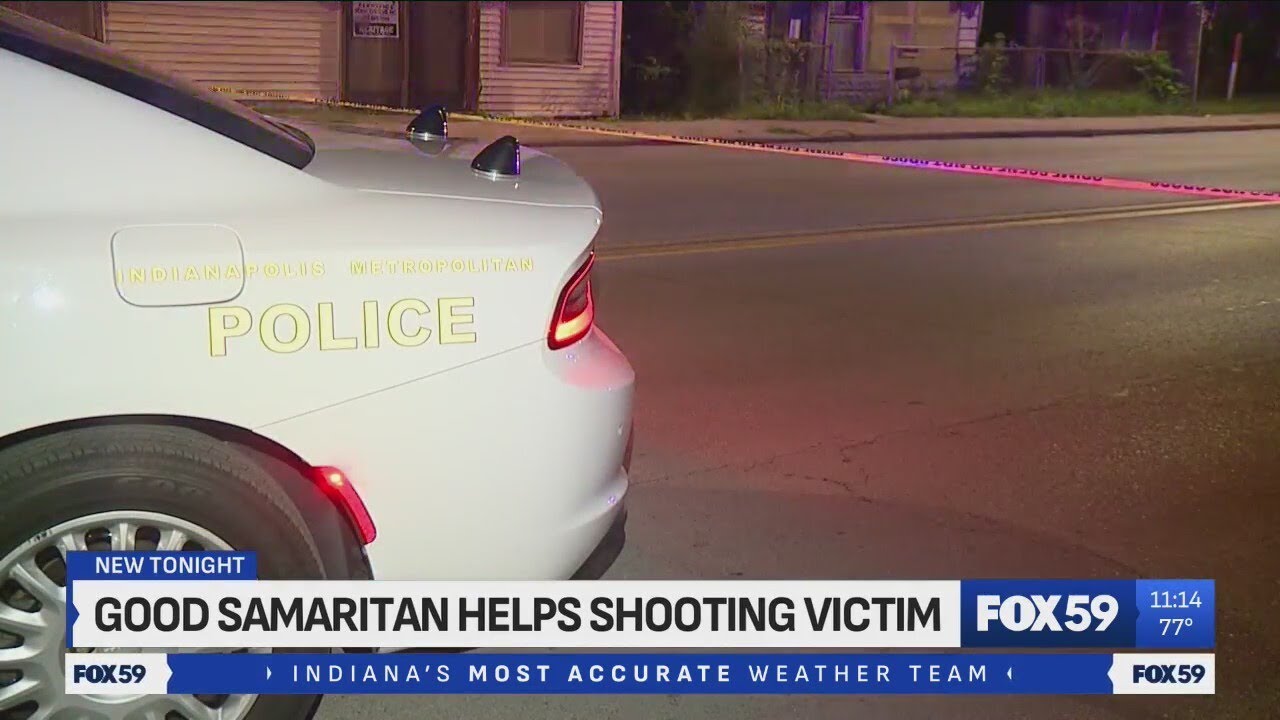 Good Samaritan helps Indianapolis shooting victim - YouTube