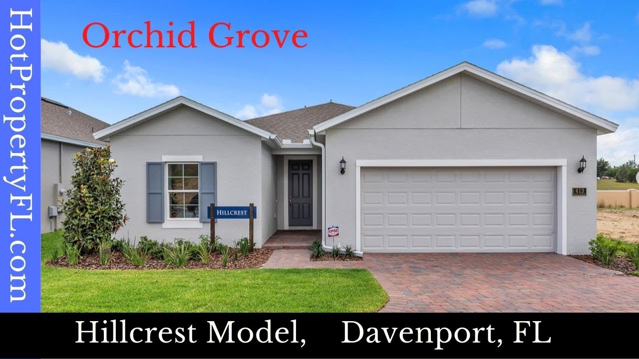 Florida New Model Home Tour Davenport, FL Orchid Grove 4 BR, 2BA