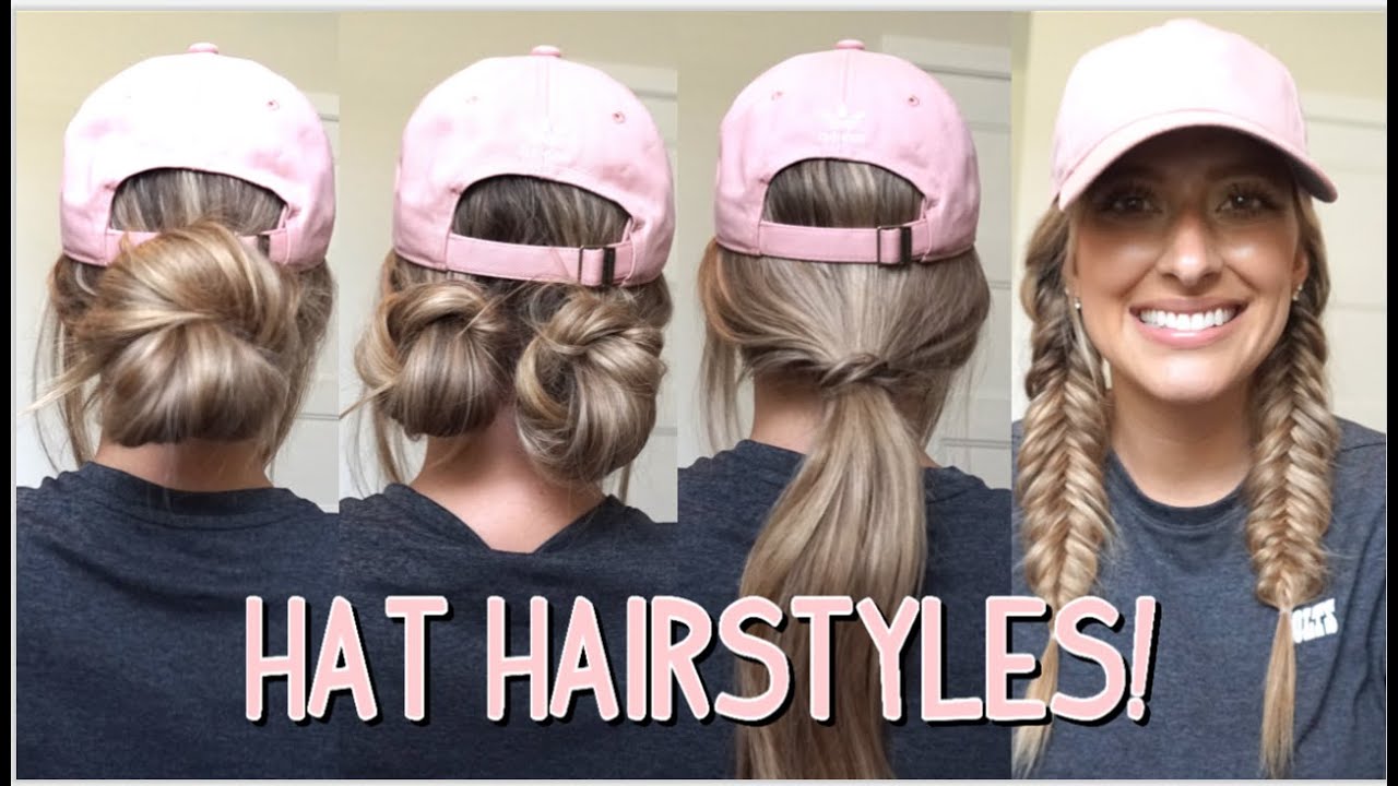 4 EASY HAIRSTYLES TO WEAR WITH HATS MEDIUM LONG HAIRSTYLES YouTube 4 EASY HAIRSTYLES TO WEAR WITH HATS MEDIUM LONG HAIRSTYLES YouTube