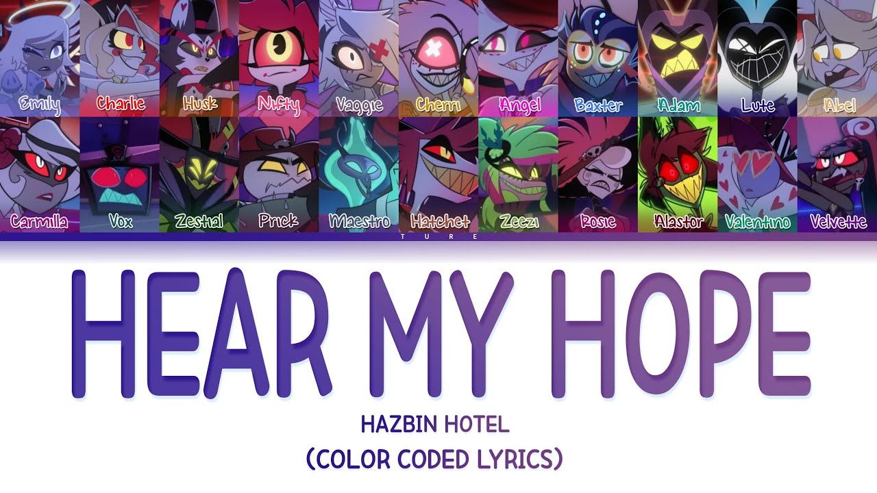 Hazbin Hotel - 'Hear My Hope' (Color Coded Lyrics) - YouTube