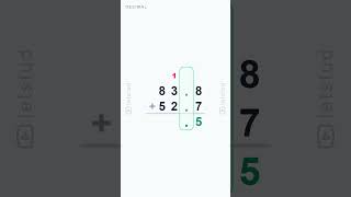 Can you solve 83.8 + 52.7 🧠 Step by Step Math