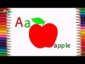 How to Draw an Apple Coloring Pages Fruit   تعليم الرسم للاطفال | كيف ترسم تفاح خطوة بخطوة للاطفال