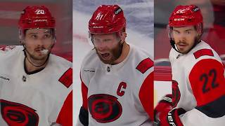 The Carolina Hurricanes score 3 goals in 2:47 during the first period of Game 4 😱