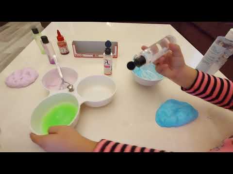 Slime videoları - Renk renk slime yapımı - slime nasıl yapılır - slaym nasıl yapılır