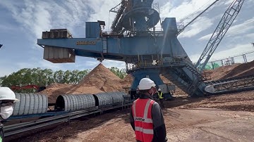 Walkthrough by the AMECO and customer team during planned maintenance of circular stockyard system