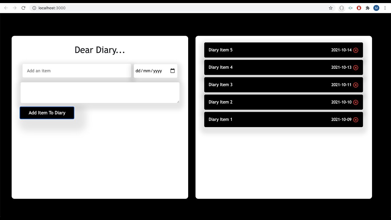 React JS Redux Diary Web App Tutorial + Source Code - YouTube