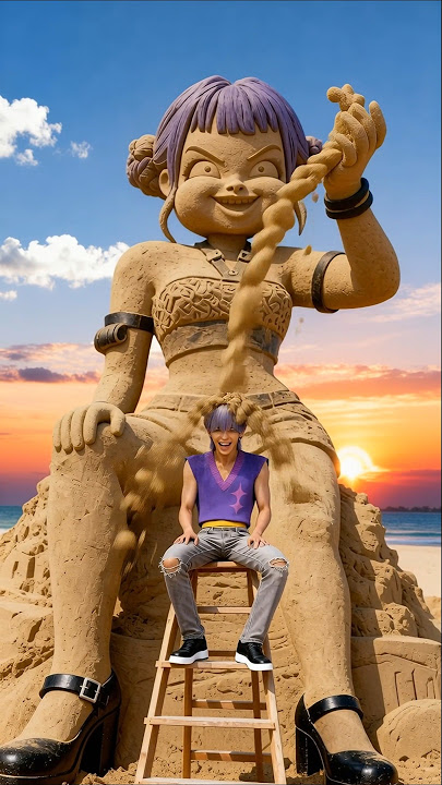 😂 Saja Boys Got REVENGE by Huntrix Sand Sculptures! Kpop Demon Hunters on Beach Shorts Rumi and Jinu