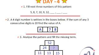 Solutions for Day 4 | Number Pattern and Sequence | Mental Ability | Bank PO | IBPS