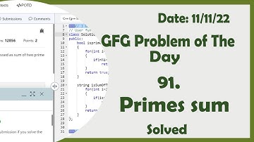 Primes sum || C++ || GFG Daily Problem