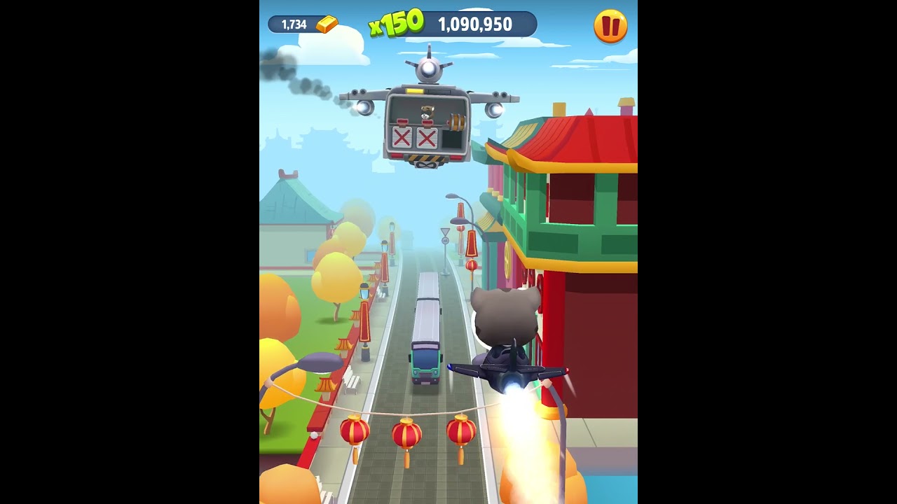 Talking Tom Gold Run Agent Tom Vs Raccoon 