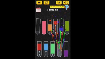 Game : water sort puzzle level 92 ; game play