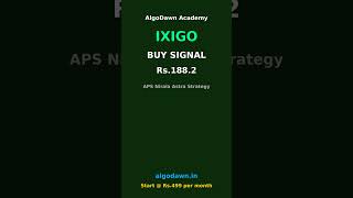 IXIGO BUY Signal | APS Nirala Astra | AlgoDawn Academy #Shorts