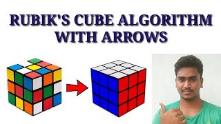 Rubik's cube algorithms 3x3x3 advanced with arrow