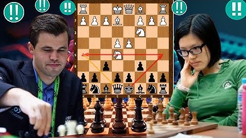 Extra Confidence Chess Game By Magnus Carlsen vs Hou Yifan Chess Women Grandmaster