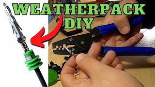 How To Crimp Weatherpack Connectors With Seal-All / Delphi Crimper