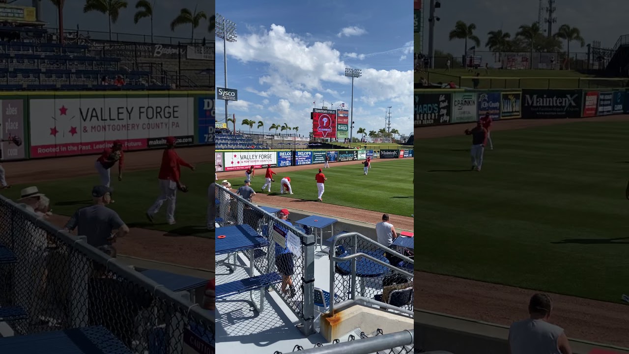 Phillies preseason in Clearwater Florida - YouTube