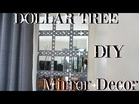 DIY DOLLAR TREE BLING MIRROR WALL ART DECOR | PETALISBLESS🌹