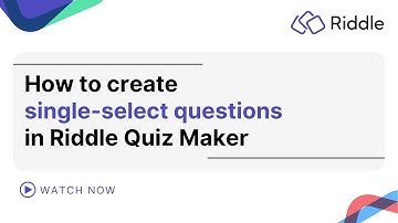 3. Create your questions in Riddle Quiz Maker: Single-Select