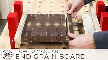 How to Make an End Grain Cutting Board w/ 💎 Design | Woodworking