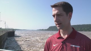 Senator Tom Cotton tours flooded areas