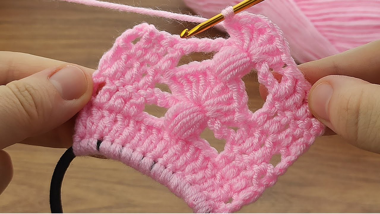 Muy hermoso🍂✅💯Very easy Tunisian hair band making /baby soft hair band online tutorial