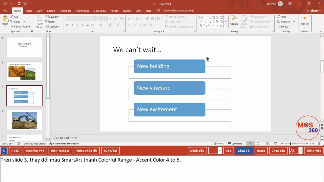 MOS PPT 2019_Giải đề Câu 71