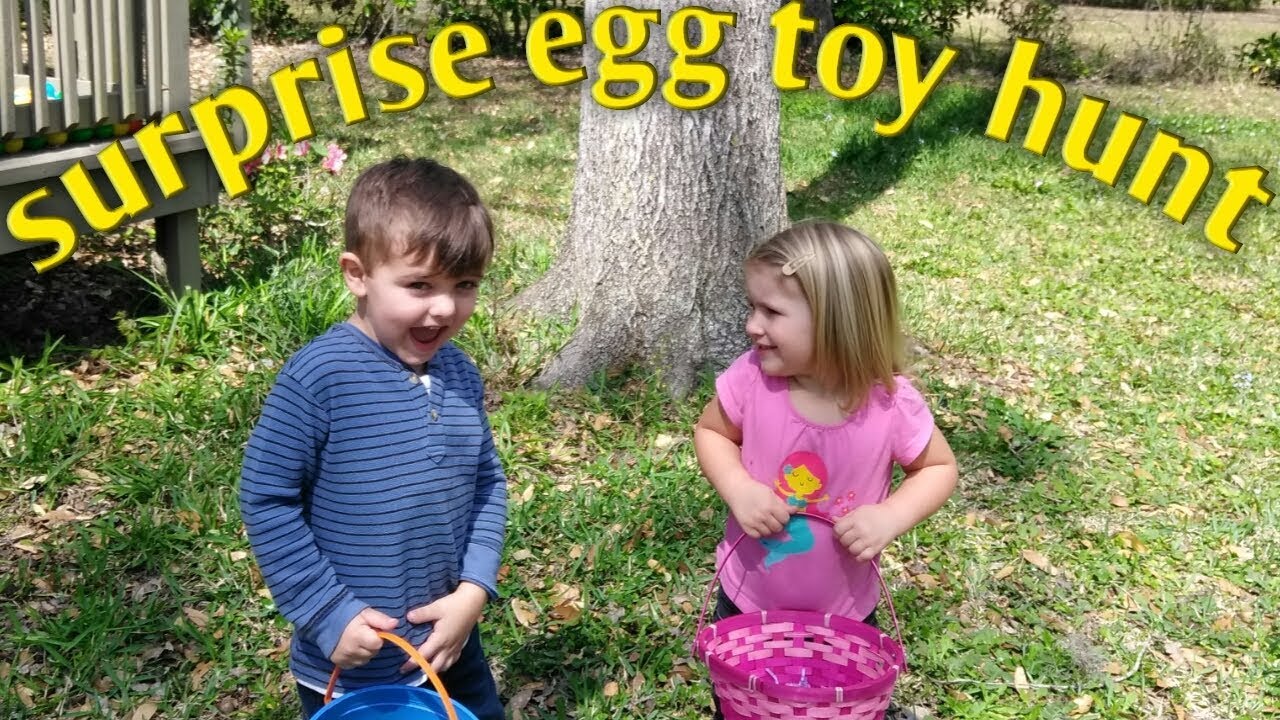 Easter eggs hunt Surprise Toys and candy for kids and toddlers - YouTube