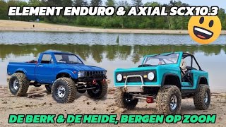 Axial SCX10.3 Bronco & Element Enduro Toyota Hilux, nice trails at Bergen op Zoom