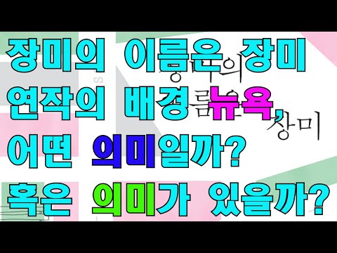 연작의 배경 뉴욕 어떤 의미일까 혹은 의미가 있을까 장미의이름은장미 2화 