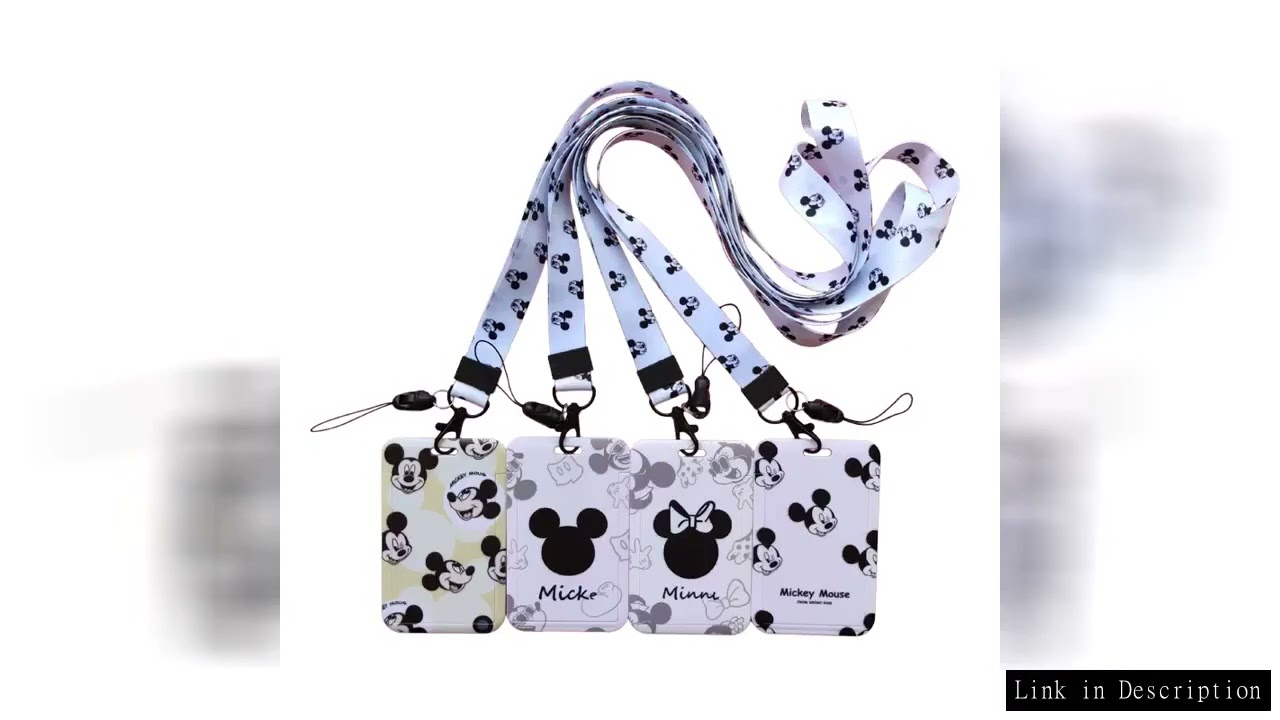 Mickey Minnie ID Badge Holder Lanyards Disney Business Card Case Employee Name Card Cover Children S