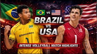 Brazil vs USA Epic Volleyball Highlights | Men's VNL 2026