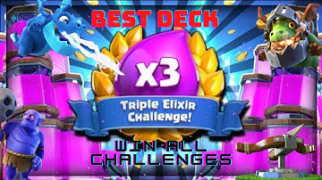 Triple Elixir Battle | Win All Challenges | Clash Royale Best Deck - Marshmellow@CR
