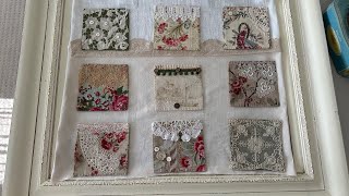 Timeless curiosities- Finishing the pockets for artwork.