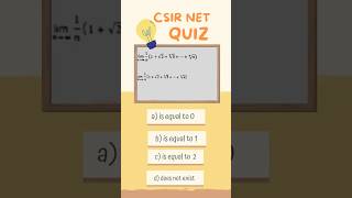 CSIR NET QUIZ 🤔 #csirnetjune2026 #shortsfeed