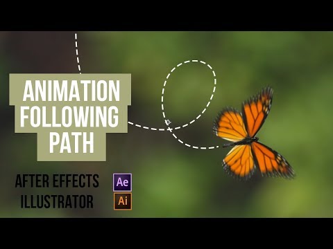 ANIMATION FOLLOWING PATH after effects tutorial