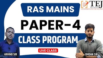RAS Mains 2025 | RAS MAINS Paper-4 Class Program By Arvind Sir and Omdan Charan Sir at Tej Civils