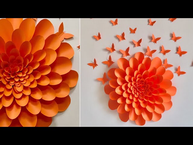 Giant Paper Flowers Wall Decor Ideas