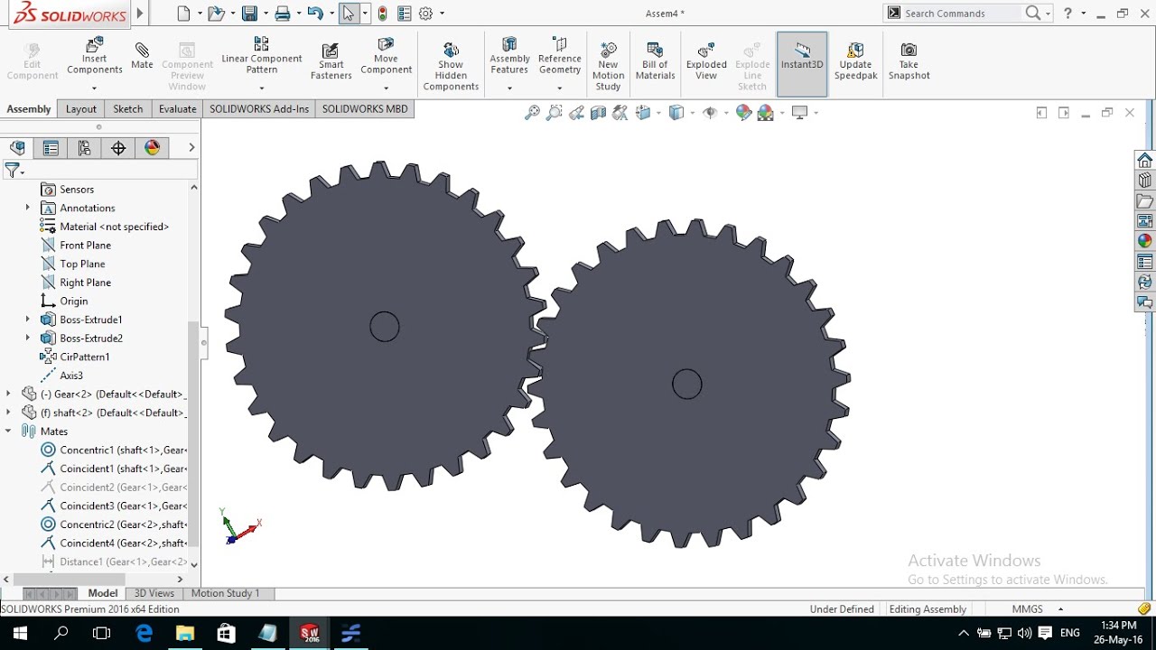 gear assembly solidworks download