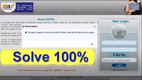 Already Logged in another portal Kindly close all the tabs and try again. How to solve this error